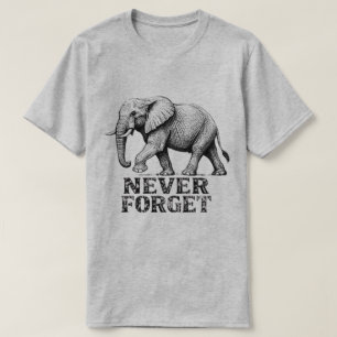 T-Shirt Graphique "L'Éléphant Ancien N'Oublie Jama