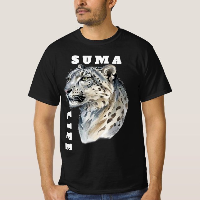 T-shirt graphique Léopard des neiges - Suma Life N (Devant)