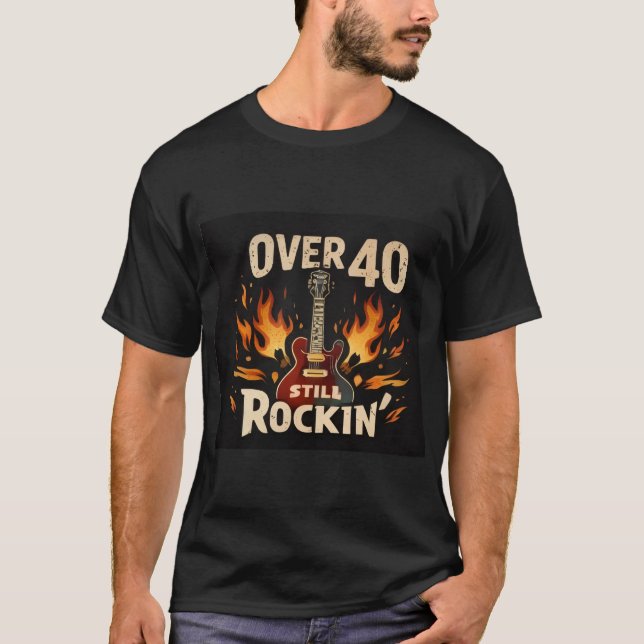 T-Shirt Graphique « Les Hommes de Plus de 40 Ans T (Devant)