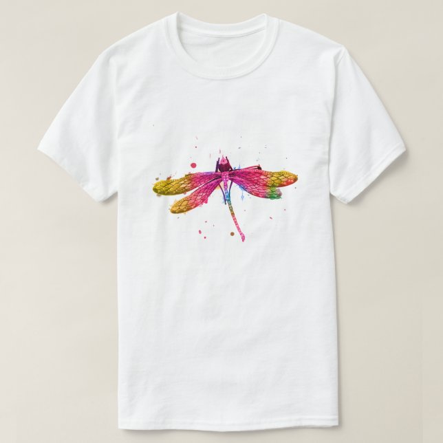 T-shirt Graphique libellule aquarelle indépendant (Design devant)
