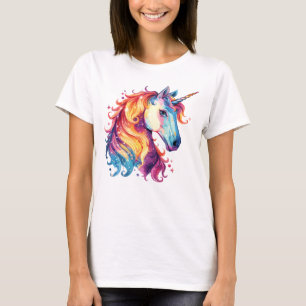 T-Shirt Graphique Licorne Fantastique Coloré