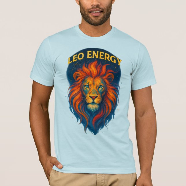 T-Shirt Graphique Lion Energy pour Hommes (Devant)