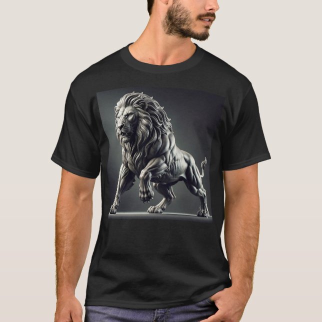 T-Shirt Graphique Lion Libérez la Puissance (Devant)