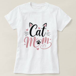T-shirt graphique Maman Chat Mignon