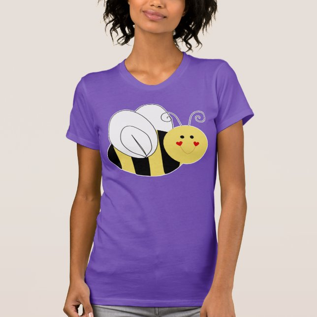 T-shirt Graphique mignon d'abeille (Devant)