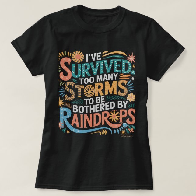 T-shirt graphique mignon et drôle – A survécu aux  (Design devant)