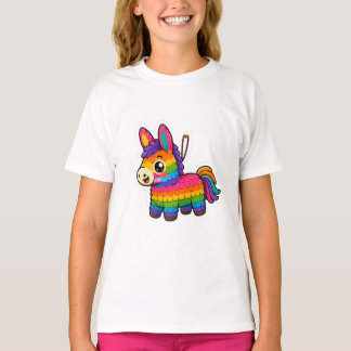 T-shirt graphique mignon Piñata mexicain pour fill