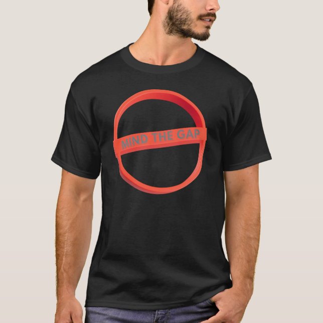 T-shirt Graphique « Mind The Gap » Rouge Gras (Devant)