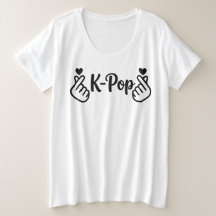 T-shirt graphique minimaliste au cœur de doigt K-P
