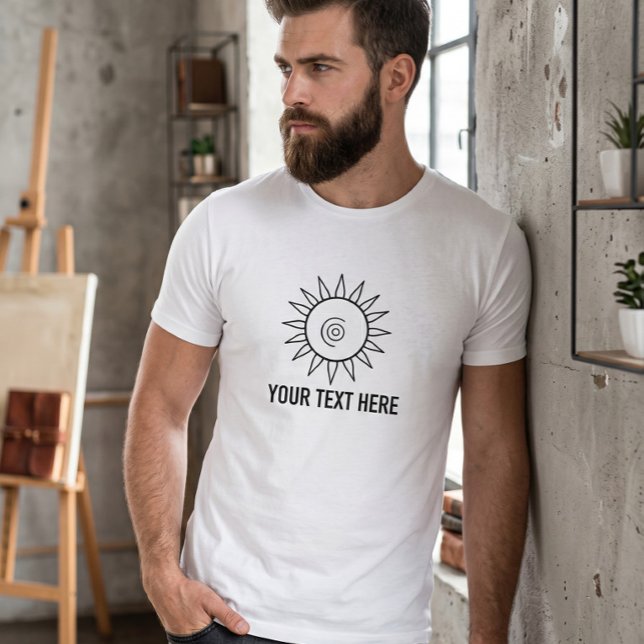 T-Shirt Graphique Minimaliste Soleil Céleste (Créateur téléchargé)