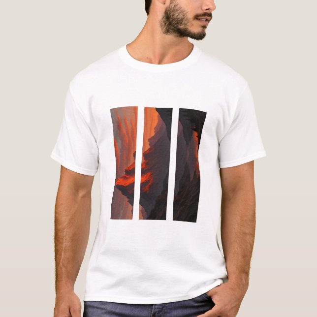 T-Shirt graphique moderne de la nature du coucher  (Devant)