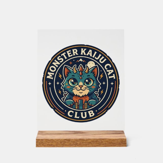 T-shirt graphique Monster Kaiju Cat - Art Monster  (Recto)