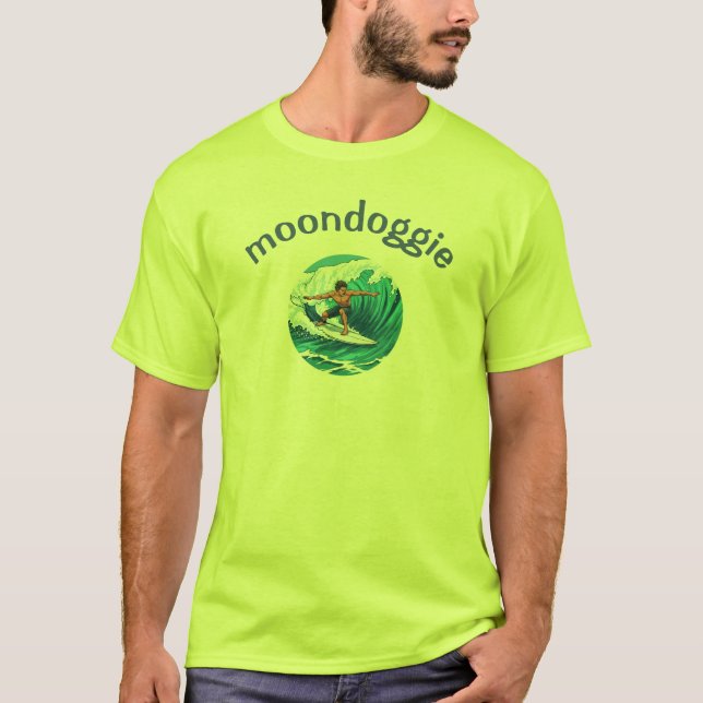 T-Shirt Graphique Moondoggie Surfeur (Devant)