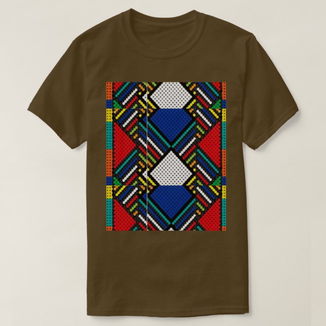 T-shirt Graphique Motif africain zoulou (Design devant)