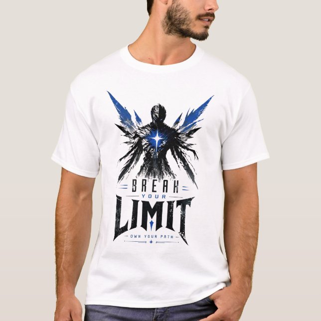 T-shirt Graphique Motivationnel Brise Ton Limite (Devant)