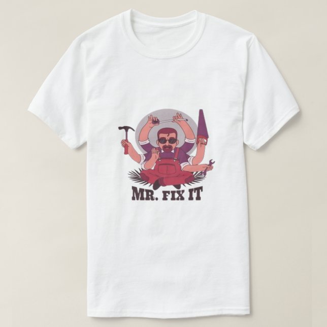 T-Shirt Graphique « Mr. Fix It » en Coton de Chill (Design devant)