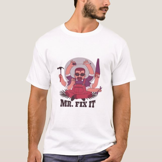 T-Shirt Graphique « Mr. Fix It » en Coton de Chill (Devant)