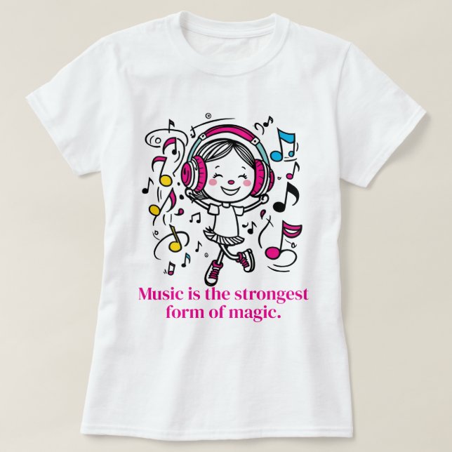 T-shirt graphique musical amusant (Design devant)