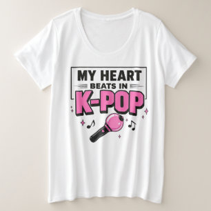 T-shirt graphique « My Heart Beats in K-POP »