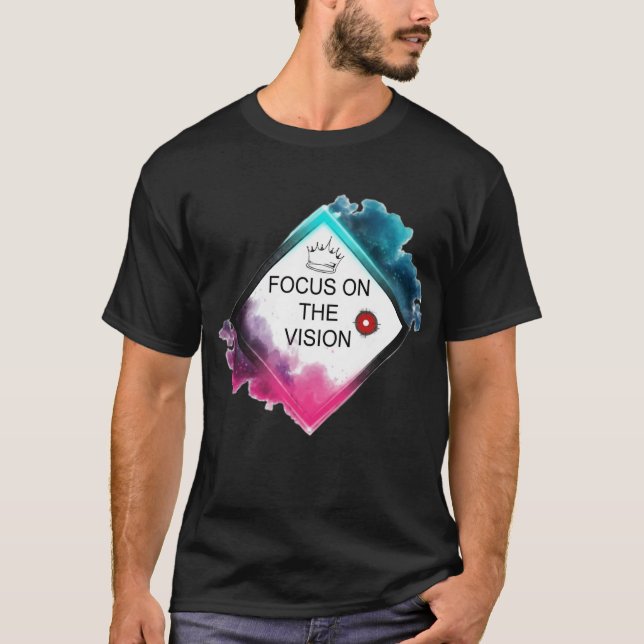 T-Shirt graphique néon « Focus on the Vision » (Devant)