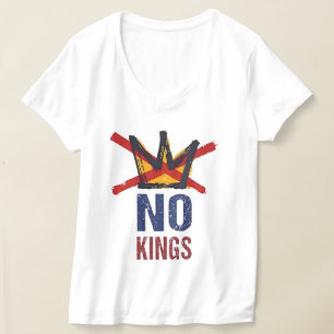 T-Shirt Graphique "No Kings" Anti-Autorité Vintage