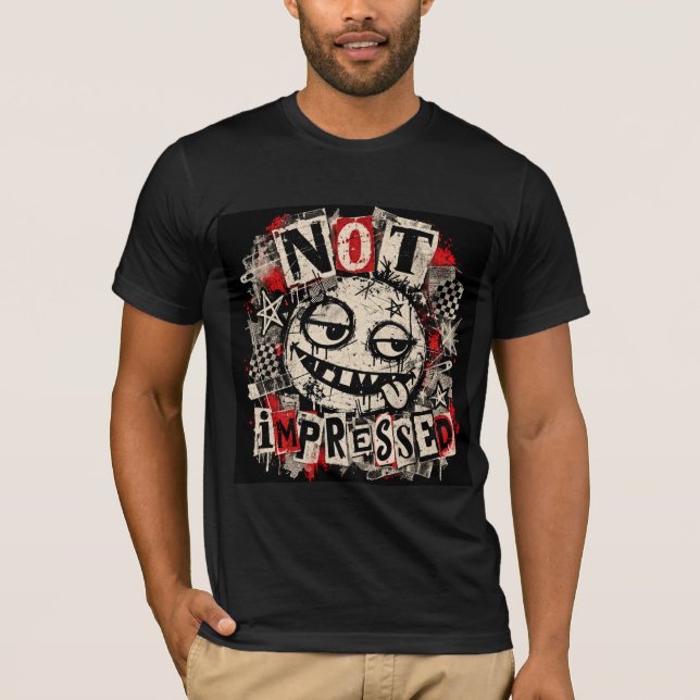 T-Shirt Graphique Not Impressed 90s Grunge (Devant)