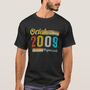 T-shirt Graphique Octobre Vintage 2009 Pièces Originales 1