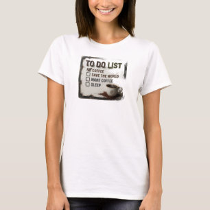 T-shirt graphique « Or ludique CAFE D'ABORD SAUVE
