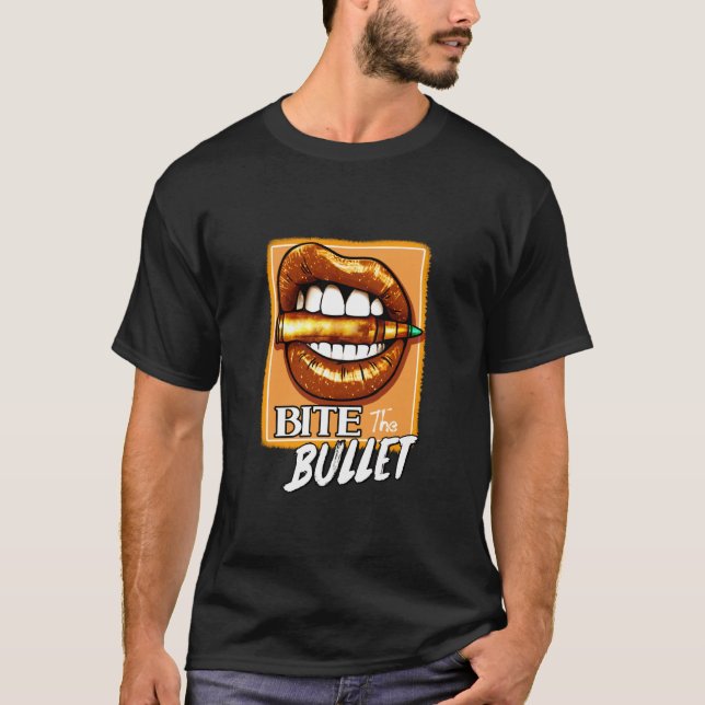 T-shirt Graphique Orange Mords La Balle Orange (Devant)