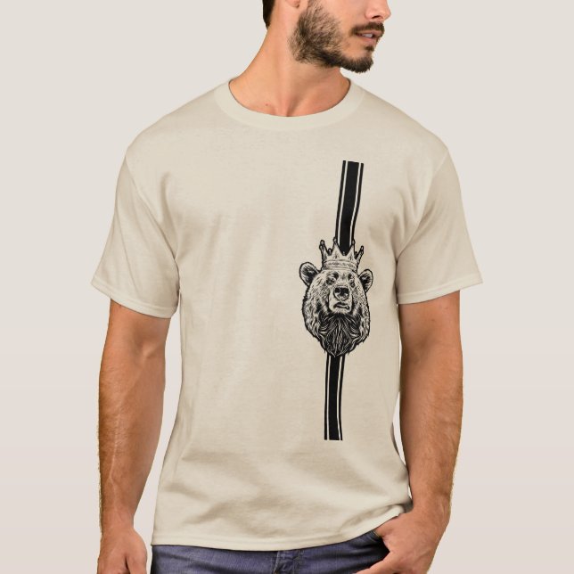 T-Shirt Graphique Ours Sauvage pour Hommes  (Devant)