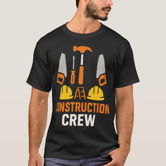 T-shirt Graphique Outils d'équipage de construction (Devant)