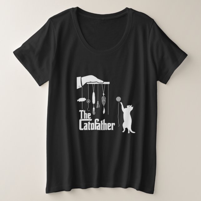 T-shirt graphique parodique de chat de la mafia am (Design devant)