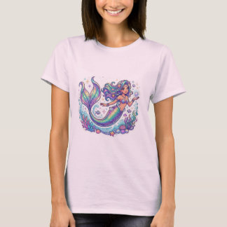 T-shirt graphique Pastel Mystic Mermaid | Océan sc