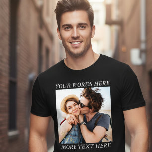 T-shirt graphique personnalisé avec photo et texte