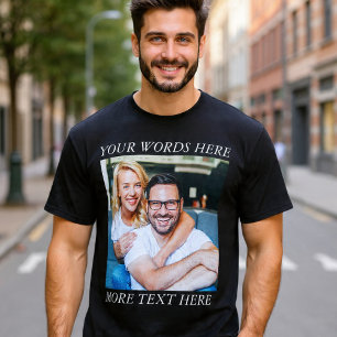 T-shirt graphique personnalisé avec photo et texte