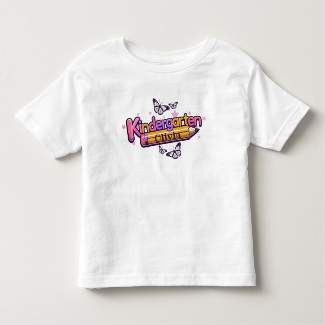 T-shirt graphique personnalisé de la maternelle (Devant)