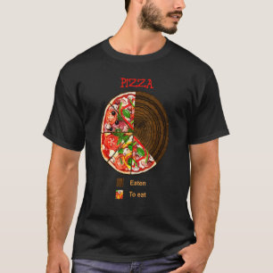 T-shirt Graphique Pizza Mangée Pour manger un diagramme ci
