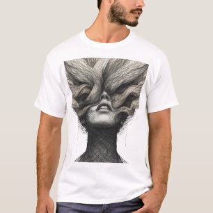 T-Shirt Graphique Portrait Ethéré Suréaliste