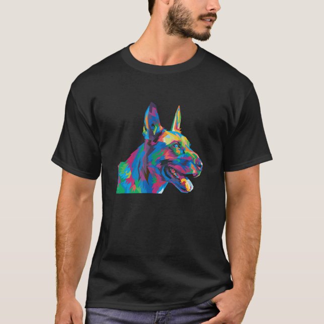 T-shirt Graphique pour animal de compagnie de berger de Do (Devant)