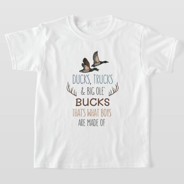T-shirt graphique pour enfants Canards, Camions et (Poser)
