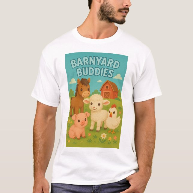 T-shirt Graphique pour enfants mignons des petits animaux  (Devant)