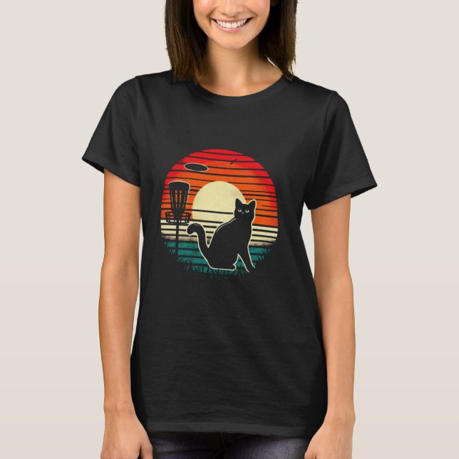 T-shirt graphique pour femme Disc Golf Cat Funny C (Devant)