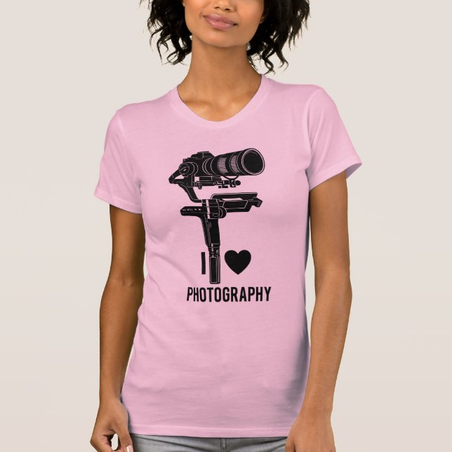 T-Shirt Graphique pour Femme Photographe Créative (Devant)