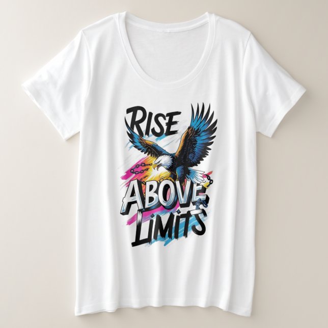 T-shirt graphique pour femmes ADOM "Rise Above Lim (Design devant)