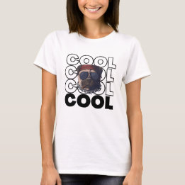 T-shirt graphique pour femmes avec lunettes de sol