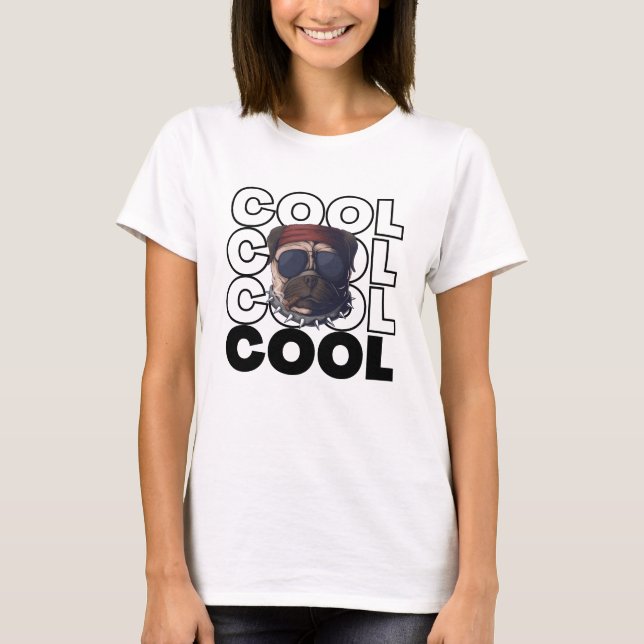 T-shirt graphique pour femmes avec lunettes de sol (Devant)