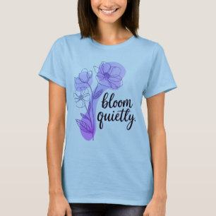 T-Shirt Graphique pour Femmes Bloom Quietly   Mini