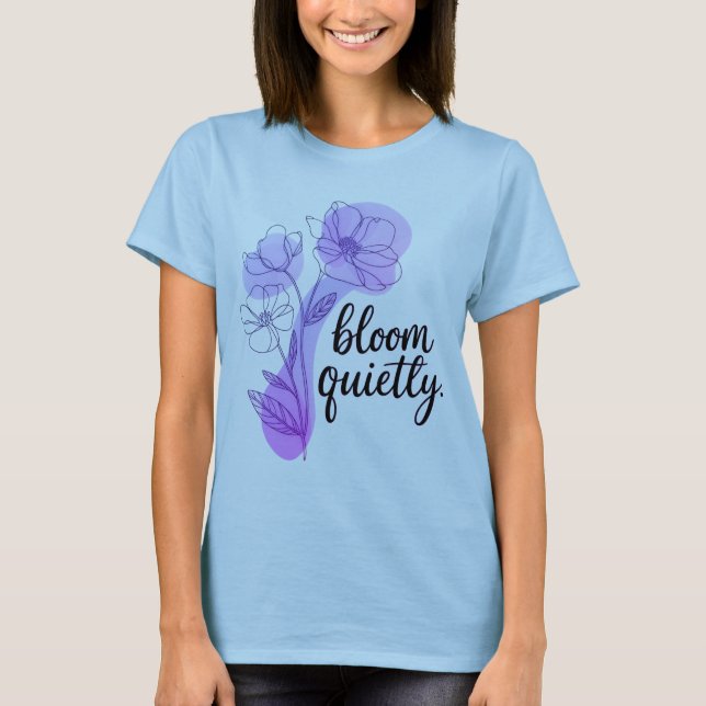 T-Shirt Graphique pour Femmes Bloom Quietly | Mini (Devant)