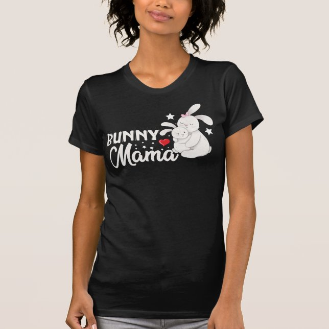 T-Shirt graphique pour femmes Bunny Mama Rabbit Mo (Devant)
