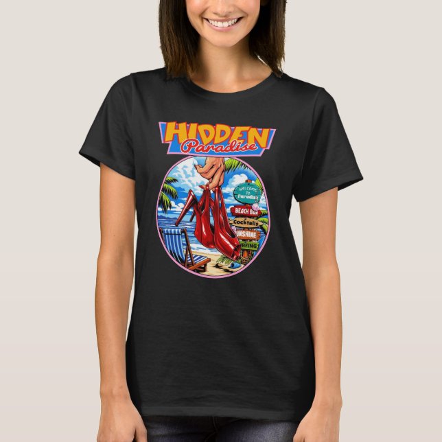 T-shirt graphique pour femmes Hidden Paradise (Devant)